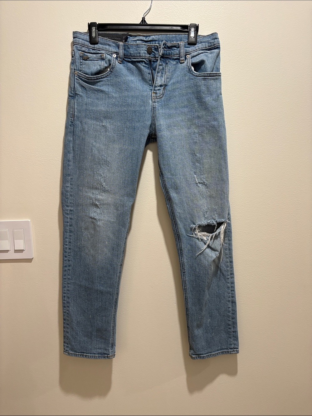 A/X Armani Exchange Light Blue Boyfriend Jeans
